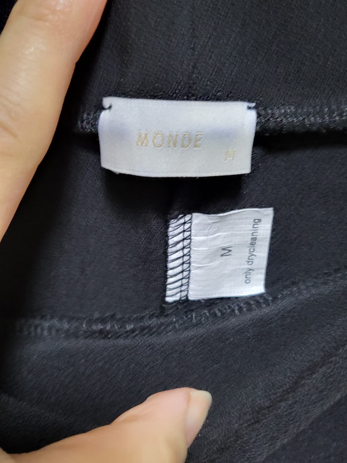 올스판 밴딩 MONDE 블랙 부츠컷 슬랙스 55-66 새제품 상품이미지3