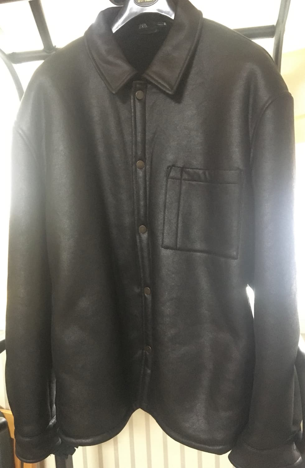 자라 가죽자켓 블랙 판매합니다 상품이미지3