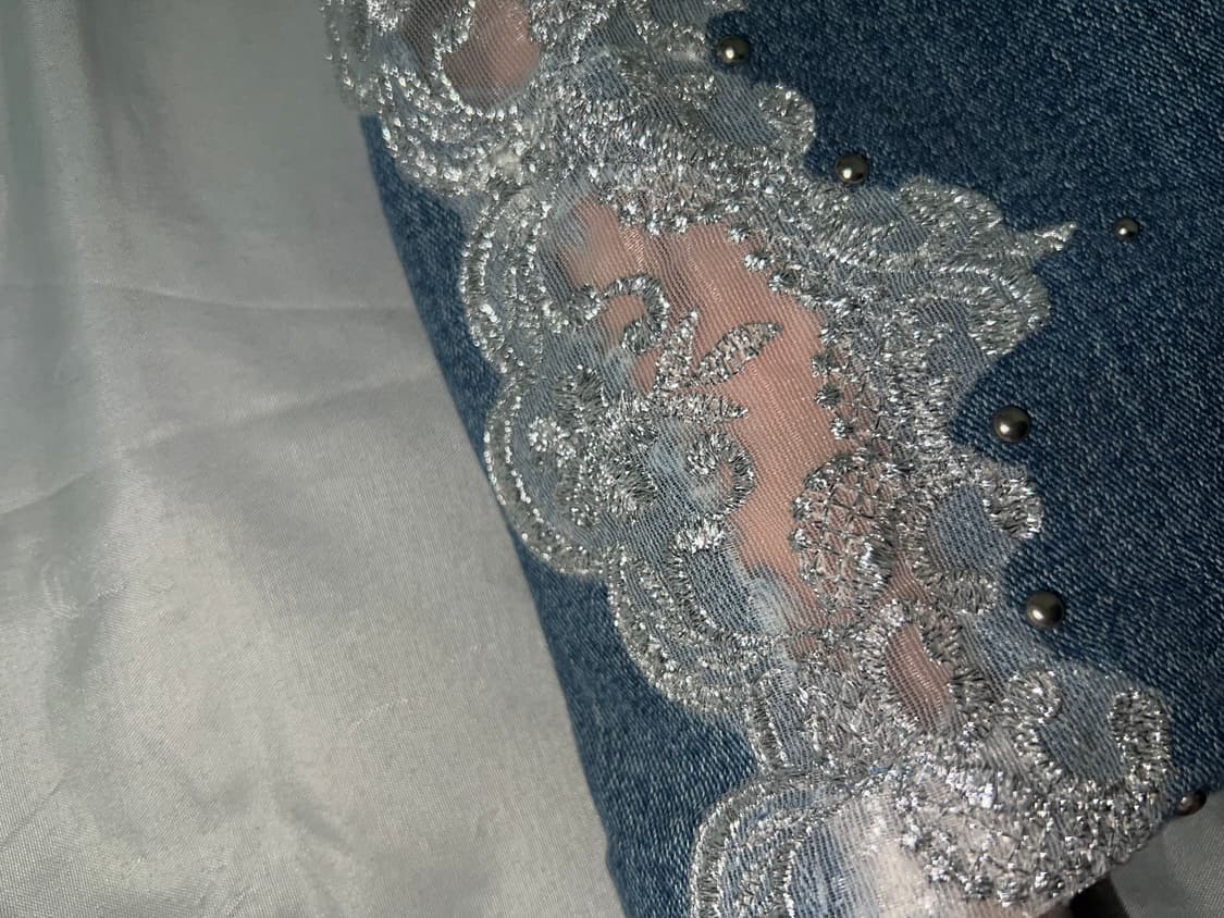 ✨vintage lace denim pants 레이스 부츠컷바지 y2k✨ 상품이미지7