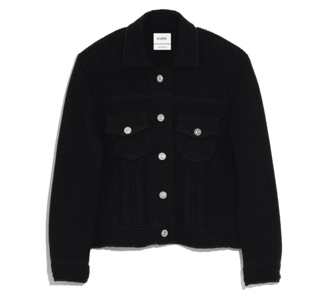 샤넬 배리 BARRIE 블랙 니트 자켓 상품이미지1