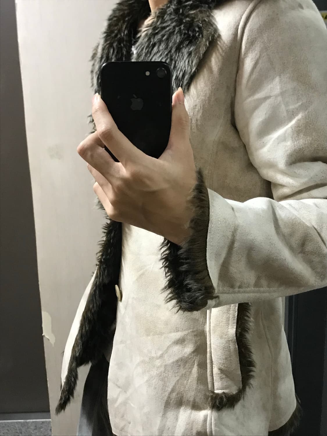 Vintage Fur Collar Suede Jacket 상품이미지1