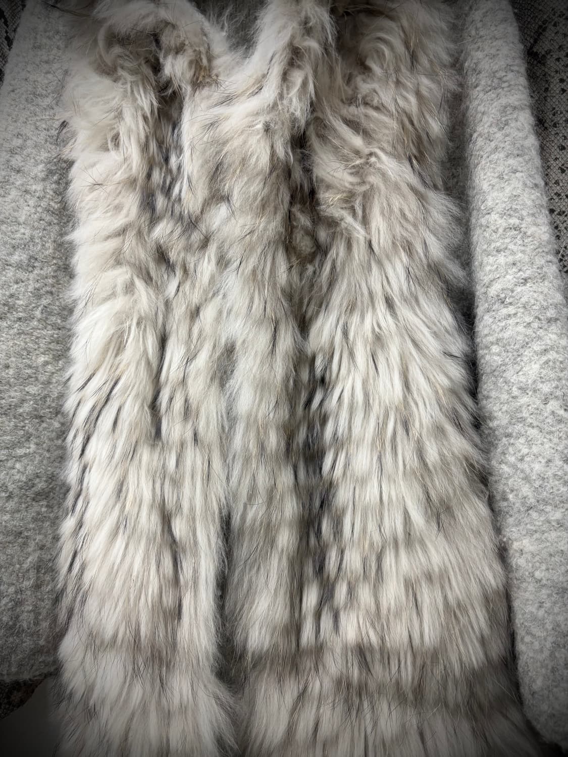 [V-Kei] Raccoon Fur White Wool Hoodie Ja 상품이미지8