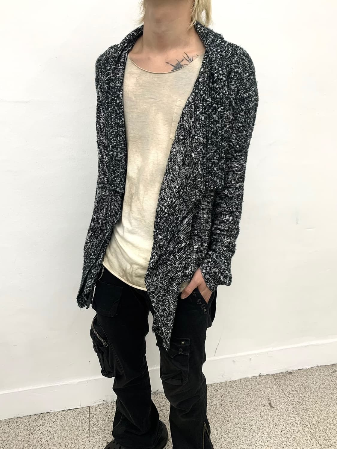 Ozoc drape knit cardigan  상품이미지7