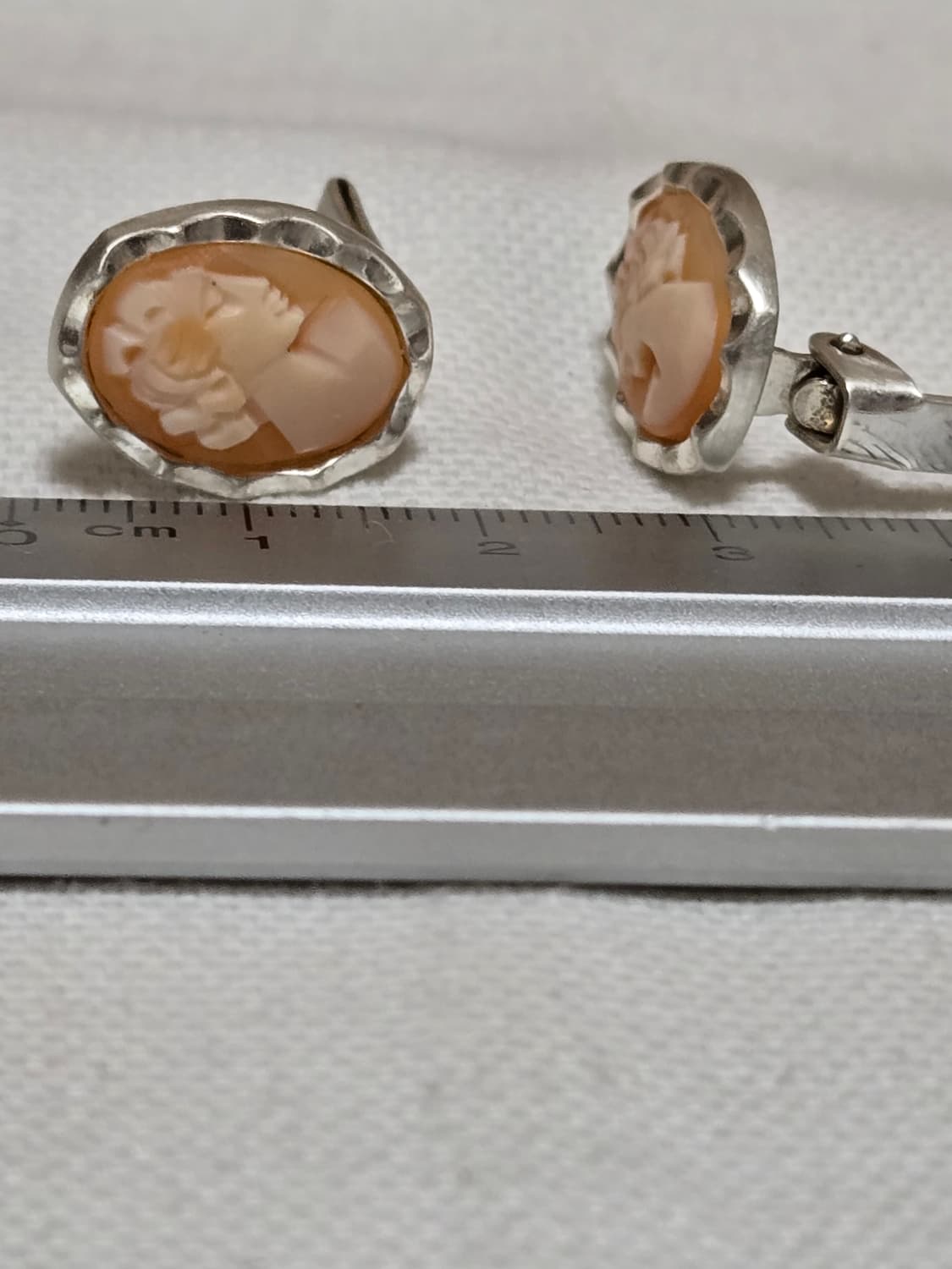 리얼 쉘카메오  실버 925 엔틱 클립형 귀걸이 상품이미지6
