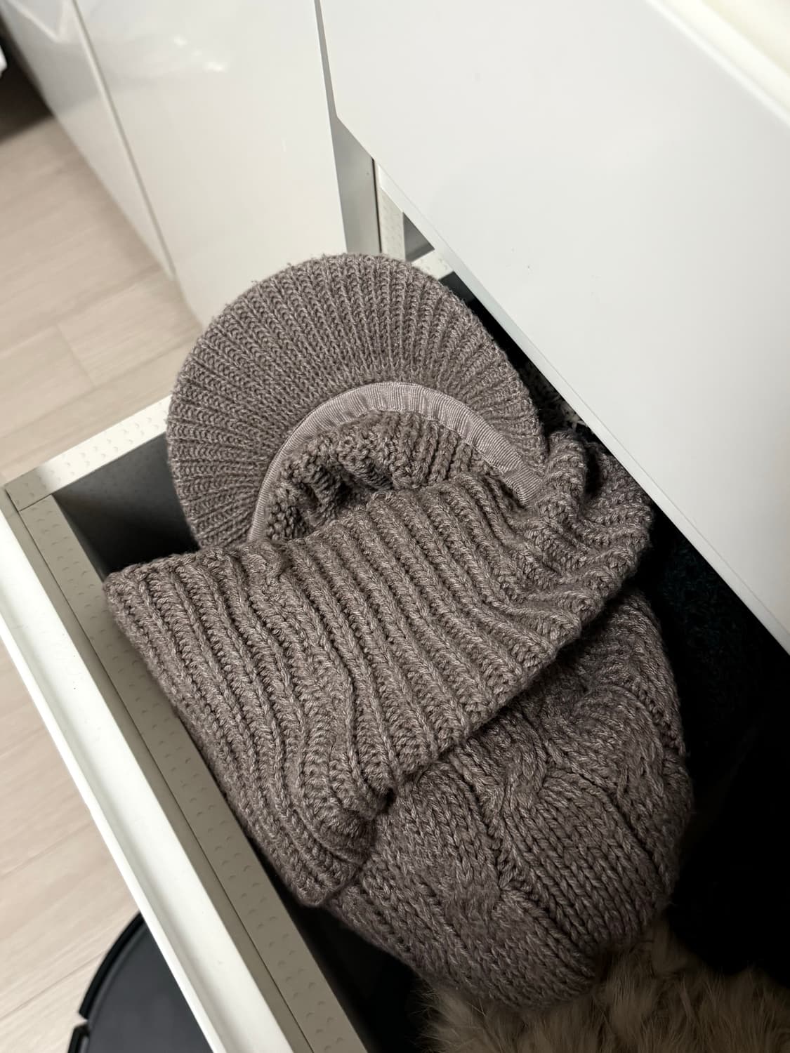 vintage cable beanie cap 빈티지 케이블 비니캡 니트 상품이미지5