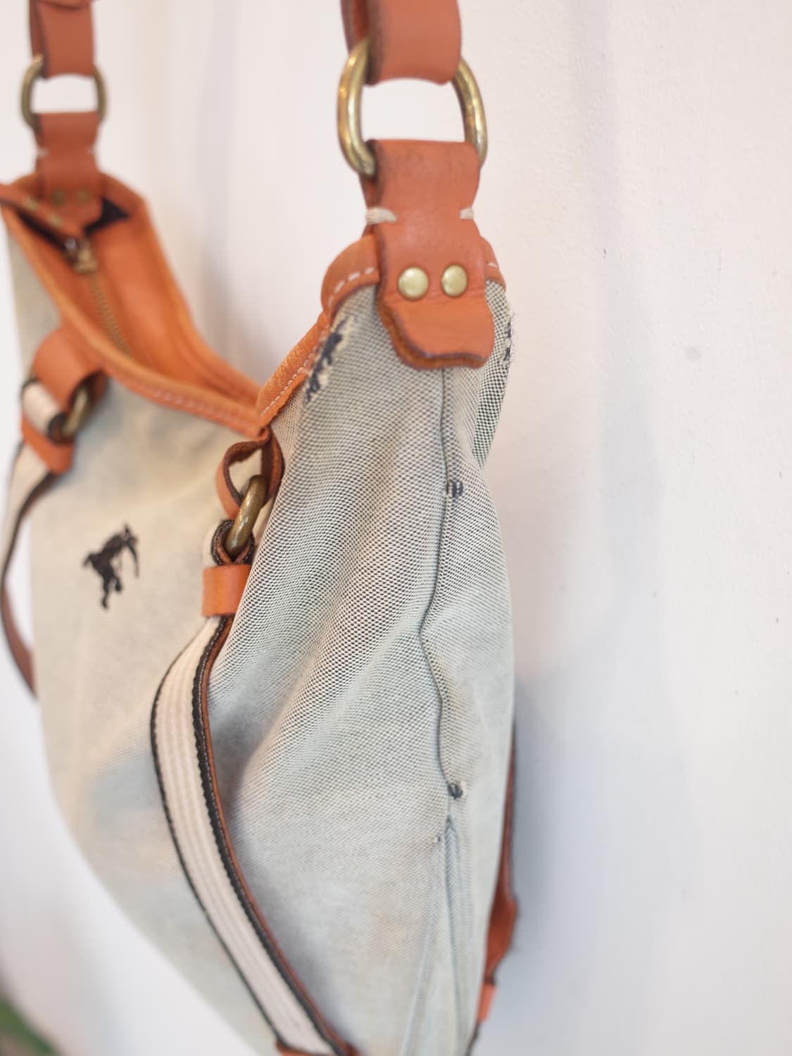 BURBERRY 버버리 블루라벨 레더&캔버스 크로스백 상품이미지4