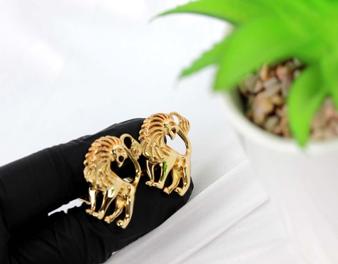 디올 A+등급 사자 한정판 유광 남자 명품 커프스 상품이미지3