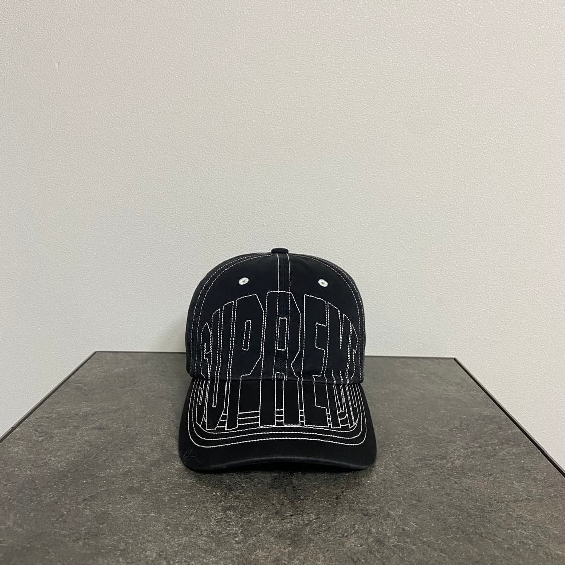 (OS) 슈프림 6패널 볼캡 모자 23SS 바이저 스티치 블랙 상품이미지2