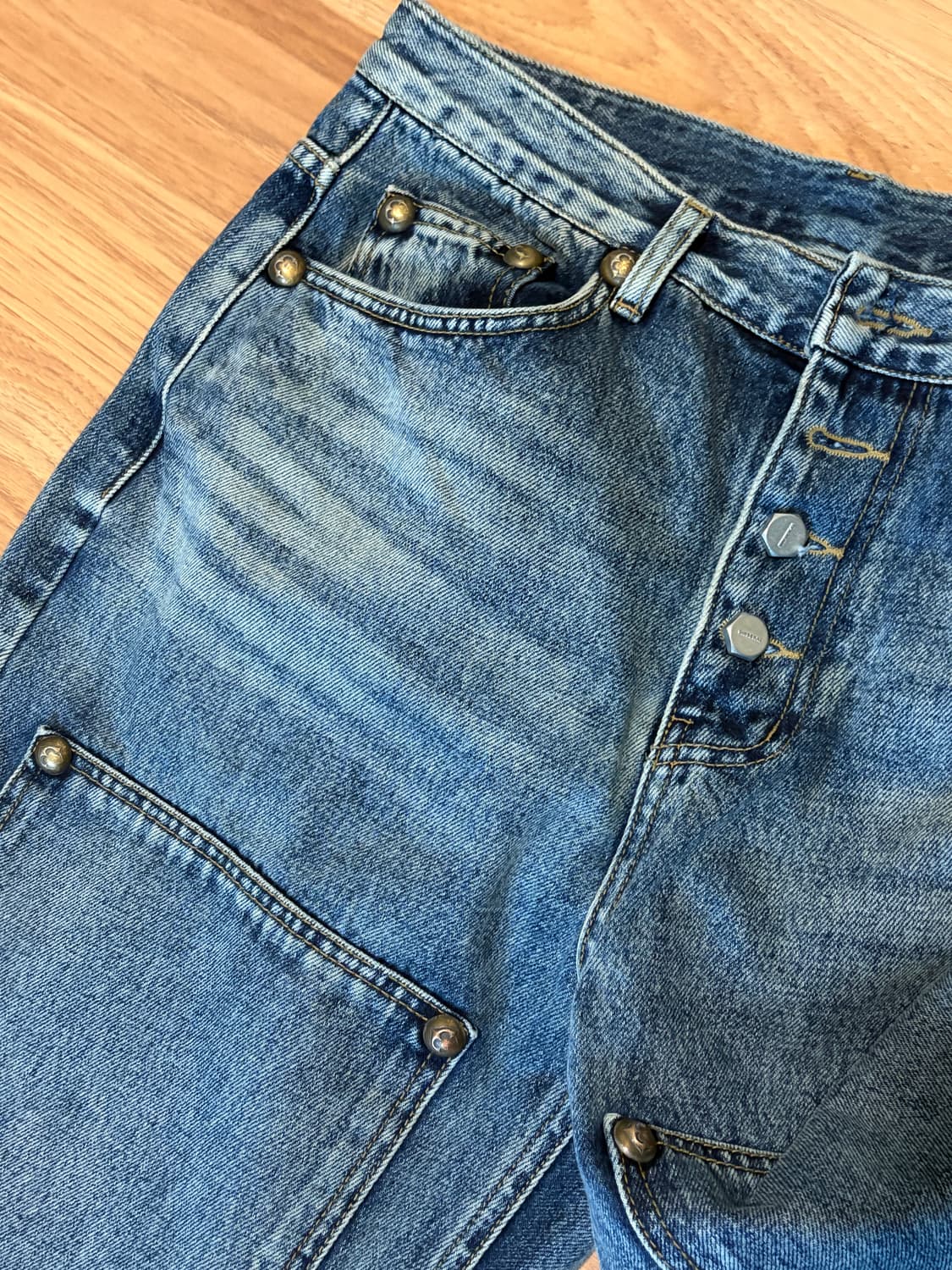 (2)떠그클럽 더블니 팬츠 진 청바지 상품이미지4