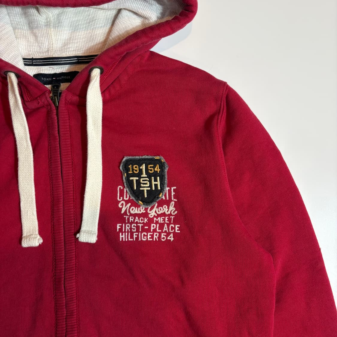 타미힐피거 레드 빈티지 후드집업 상품이미지4