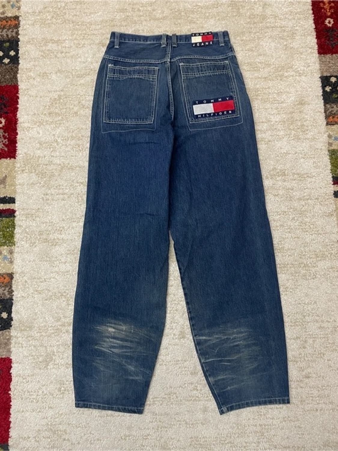 [34] 00s 타미힐피거 백포켓 빅로고 루즈 배기 진 데님 팬츠 상품이미지2