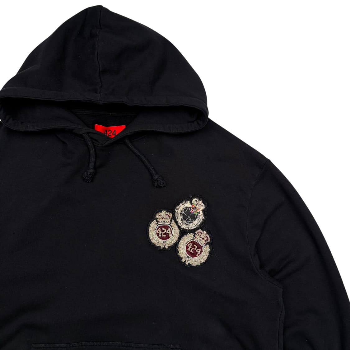 424 포투포 패치 로고 블랙 후드티 L 상품이미지2