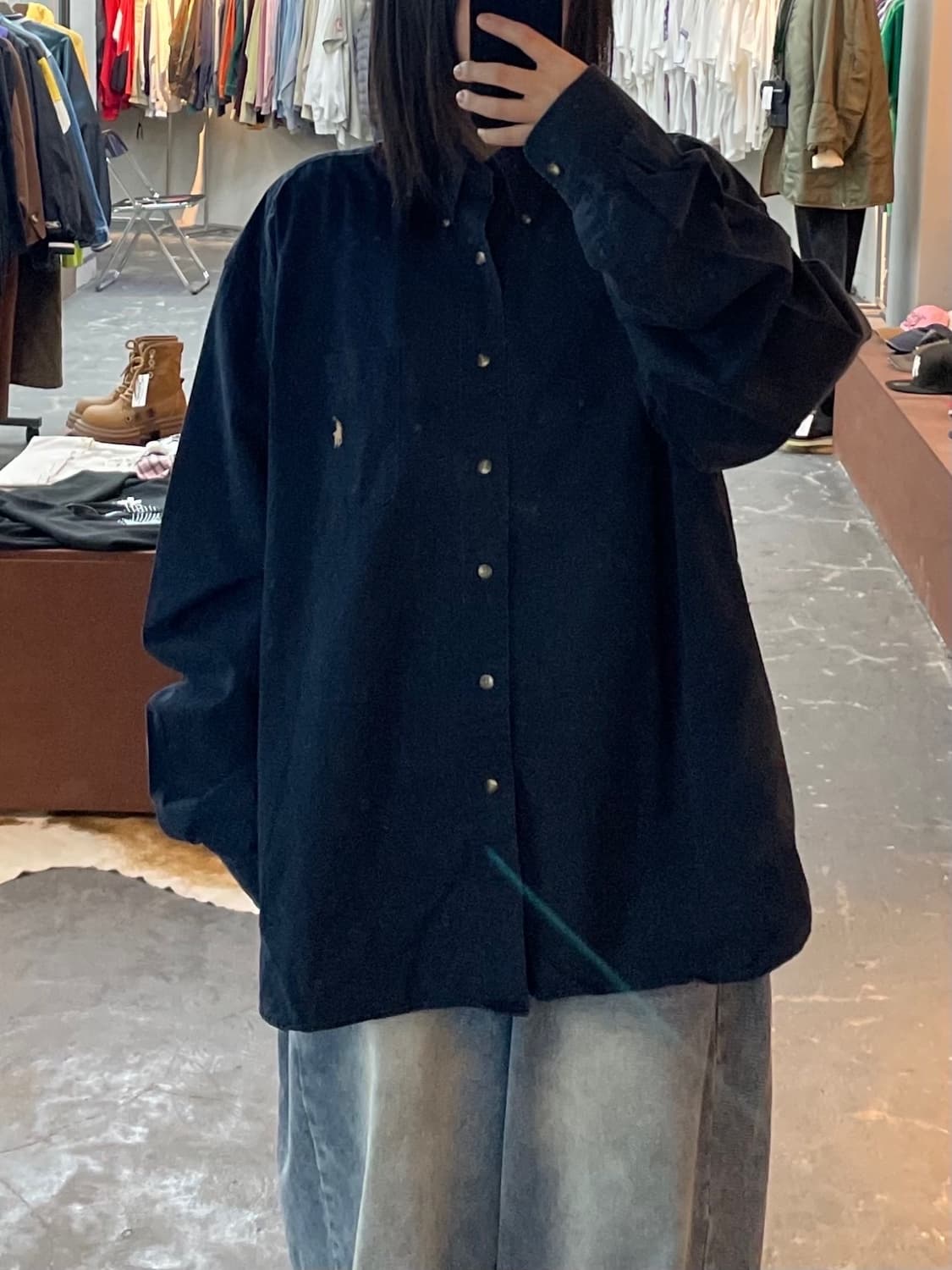 폴로 랄프로렌 네이비 원포켓 셔츠 H1681 상품이미지1