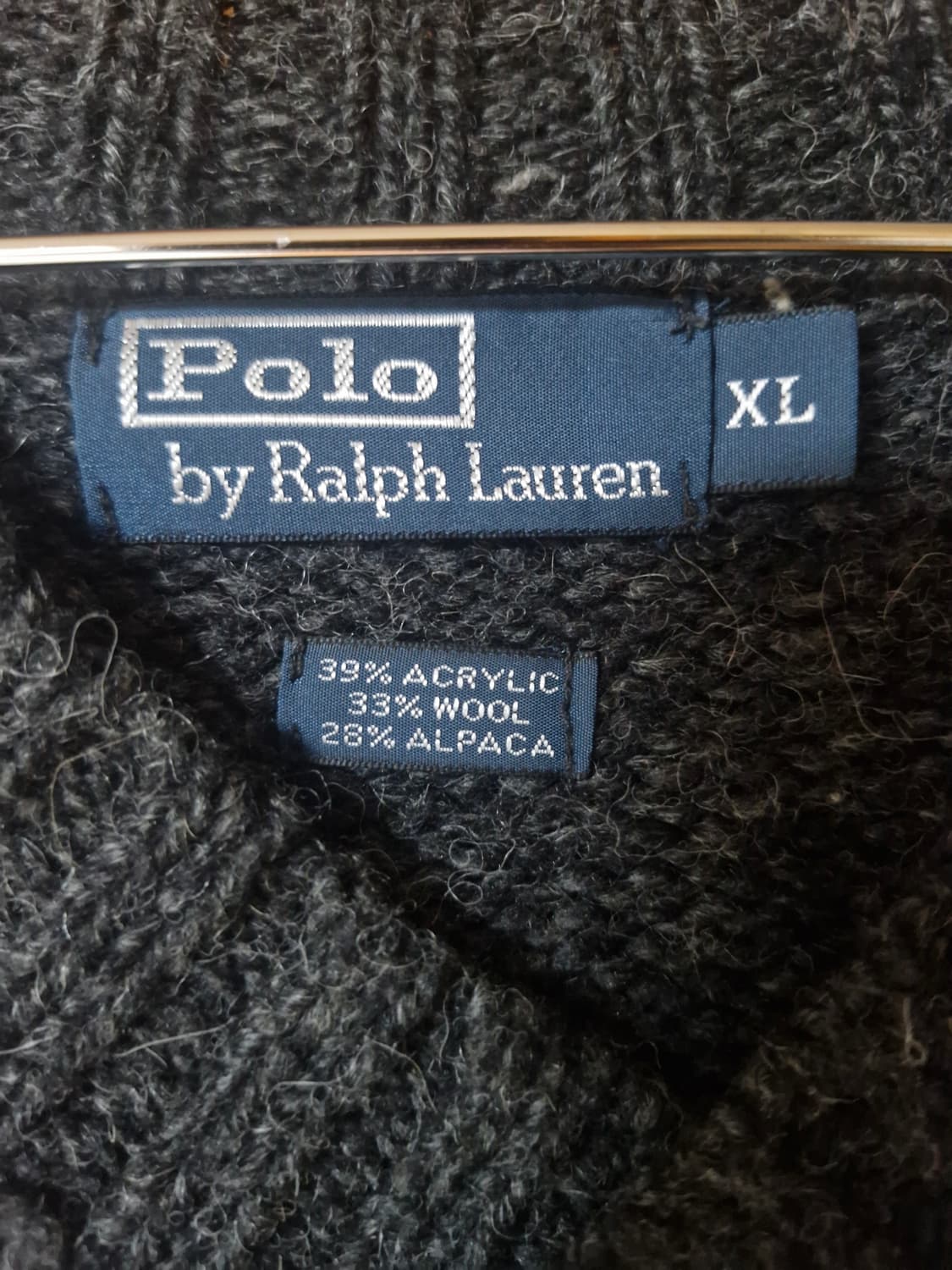 폴로 랄프로렌 V넥 알파카/아크릴 니트 XL (실측100~105) 상품이미지3