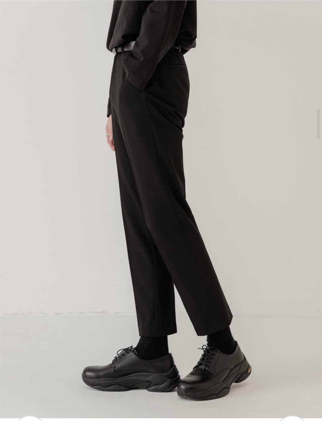 (M) 드로우핏 모더니티 히든 밴딩 슬랙스 [BLACK] 상품이미지5