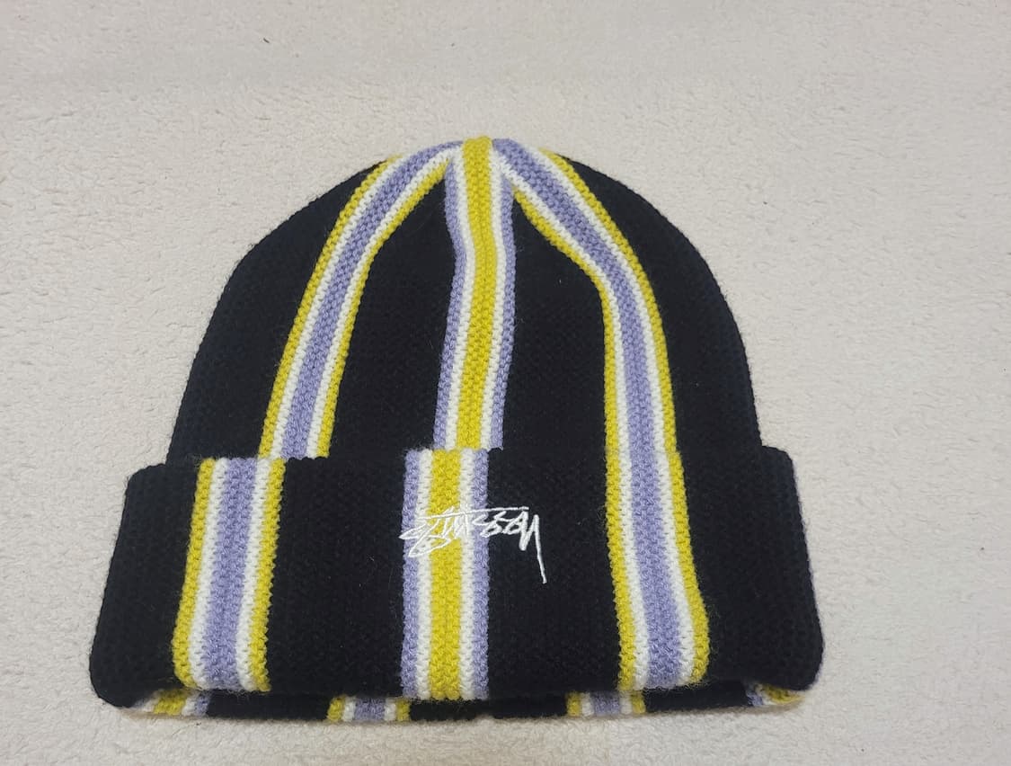 스투시 버티칼 스트라이프 비니 OS 상품이미지1