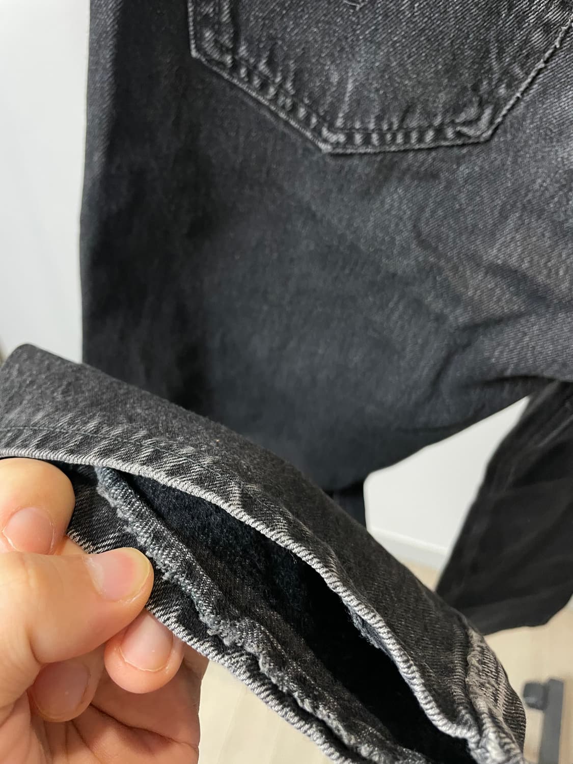 (30) 90s USA 리바이스501 흑청 데님팬츠 상품이미지10