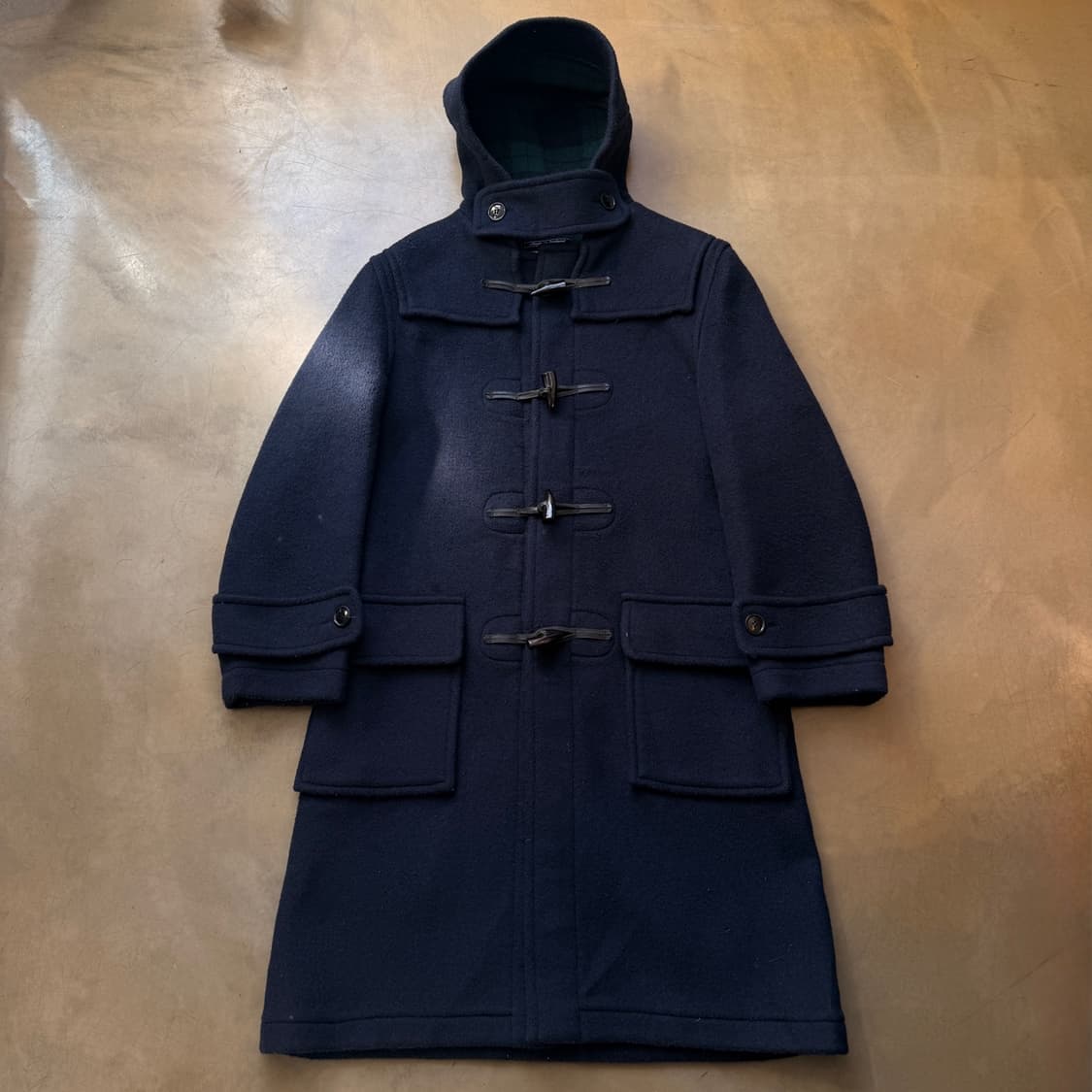 DAY & Lloyd 영국 울혼방 타탄체크 안감 더플코트 떡볶이 코트 상품이미지1