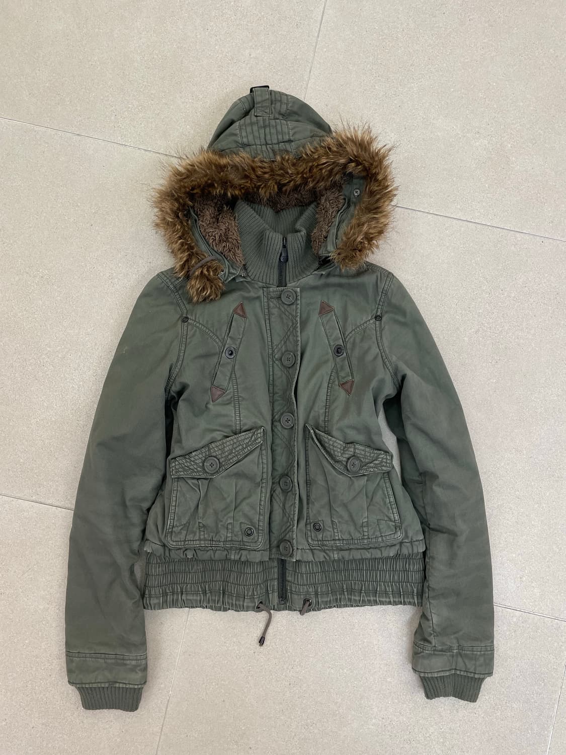 카키 y2k 퍼 야상  상품이미지1