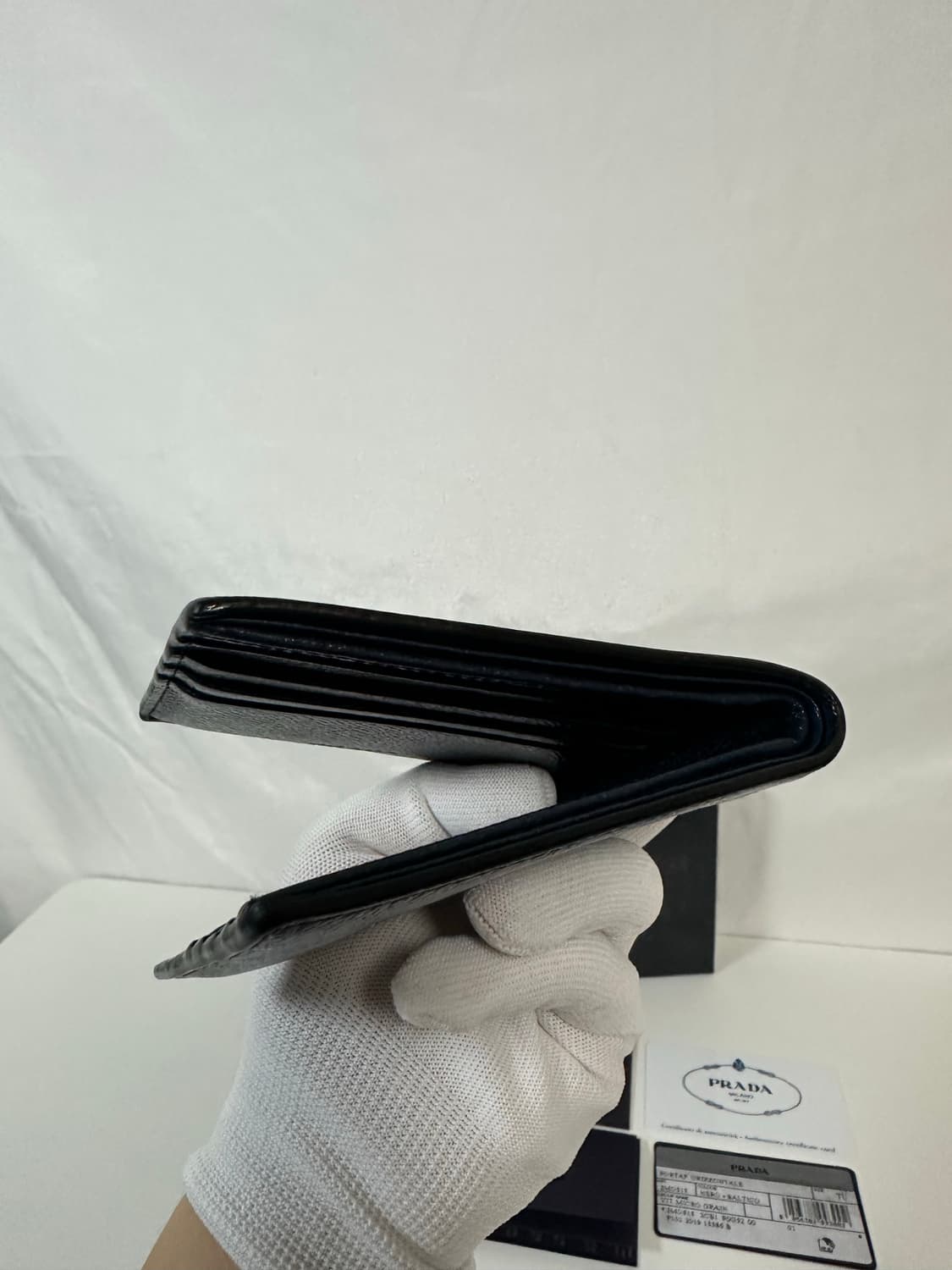 프라다 비텔로 메탈로고 투톤 반지갑 (OS) 상품이미지6