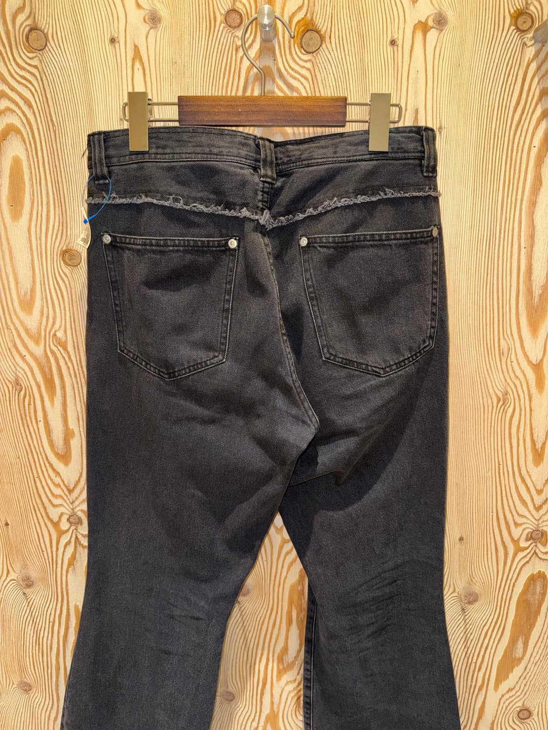 하레 프론트 컷오프 부츠컷 데님 팬츠 상품이미지4