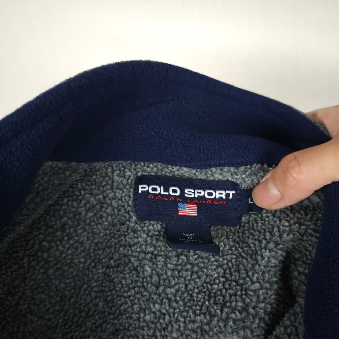 폴로스포츠 후리스 반집업티 남자110사이즈  상품이미지3