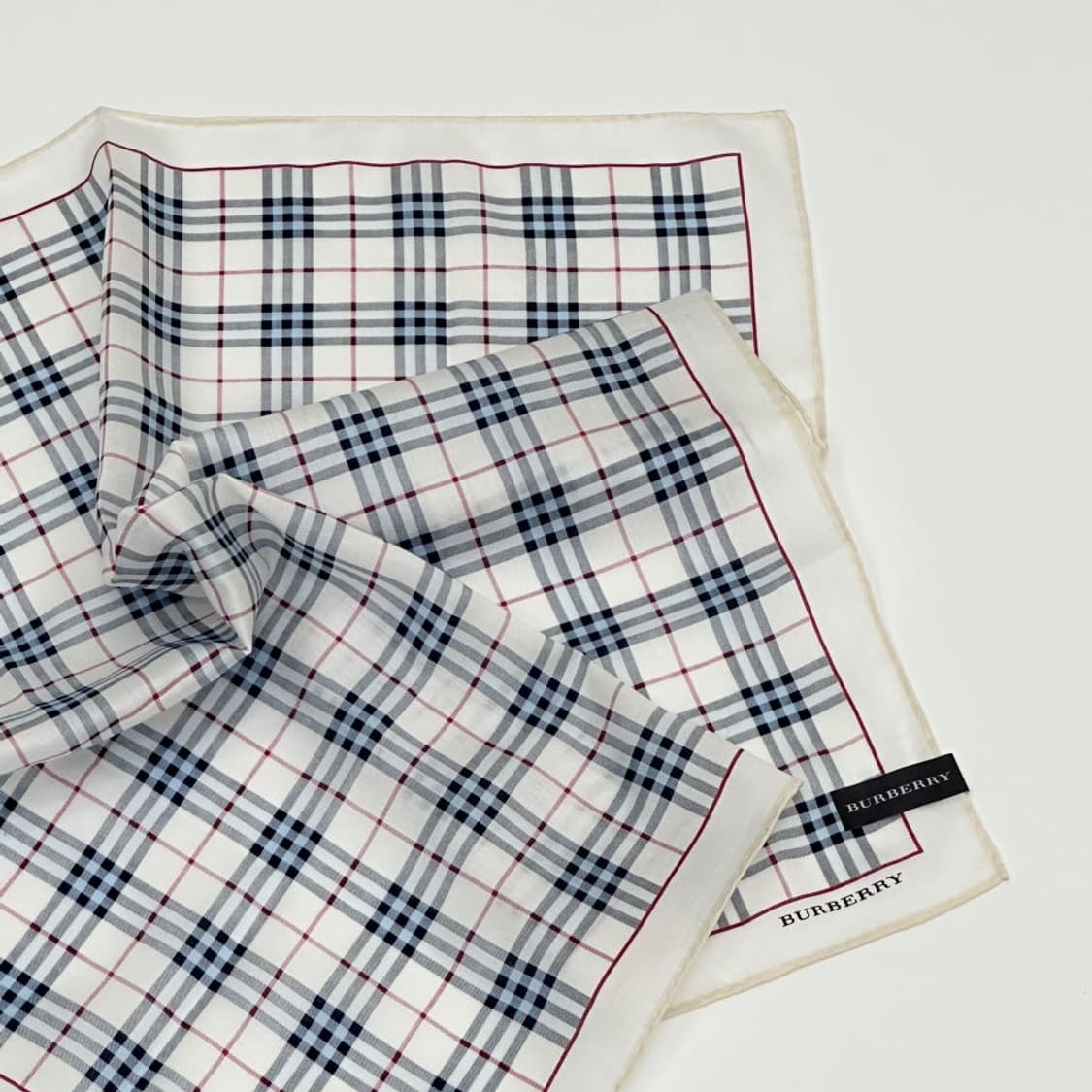 (새상품) burberry/ 버버리 코튼 쁘띠스카프 손수건 상품이미지1