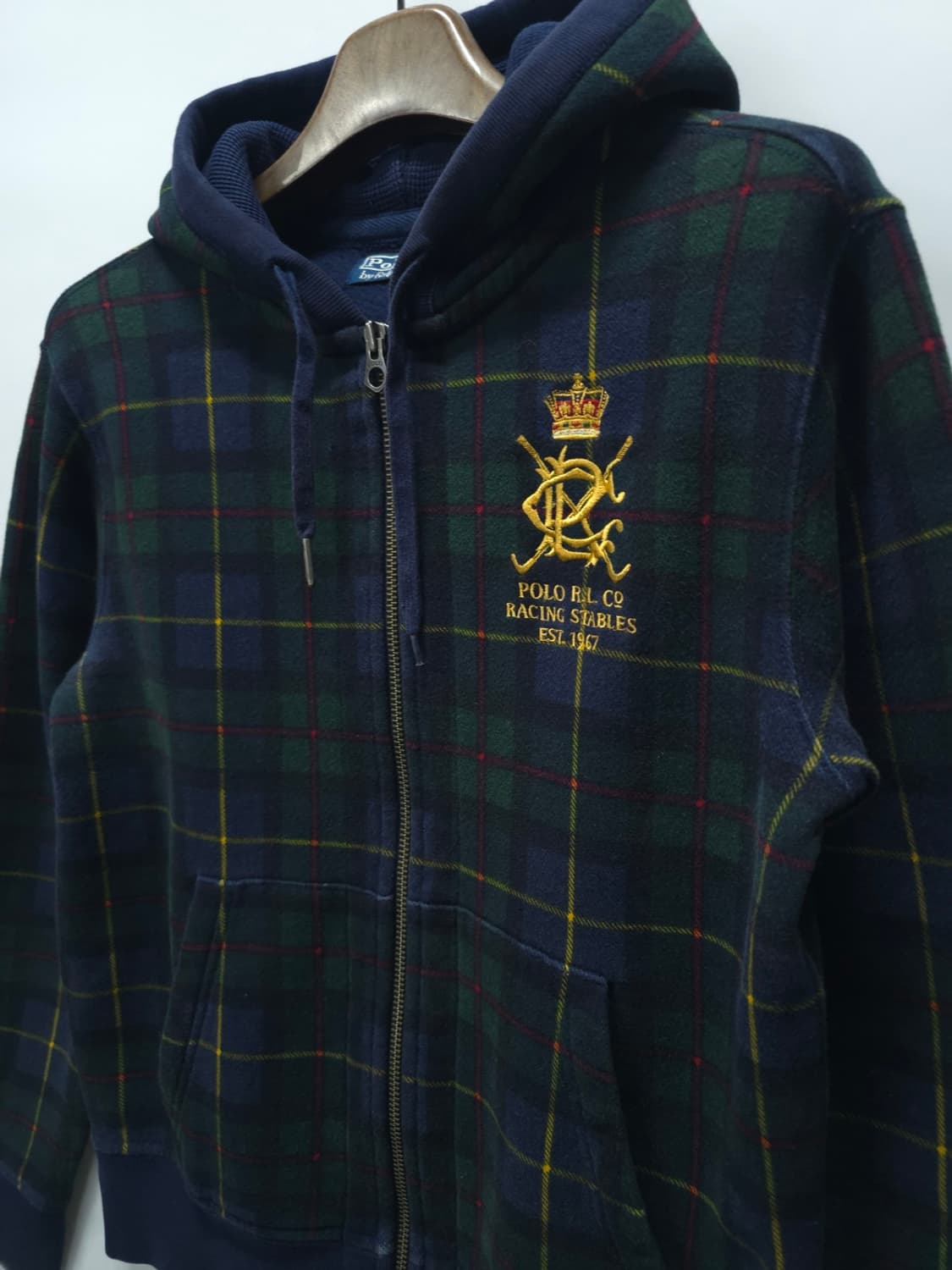 폴로 그린체크 양기모 후드집업 ( 여성66-66반 ) 상품이미지4