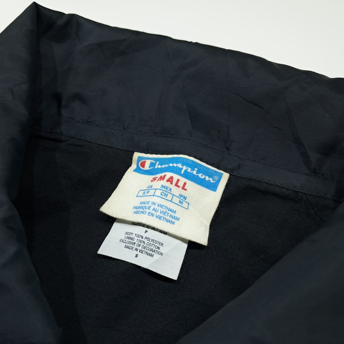 CK065 FREE 챔피온 빅로고 스트링 블랙 크롭 바람막이 코치 자켓 상품이미지4