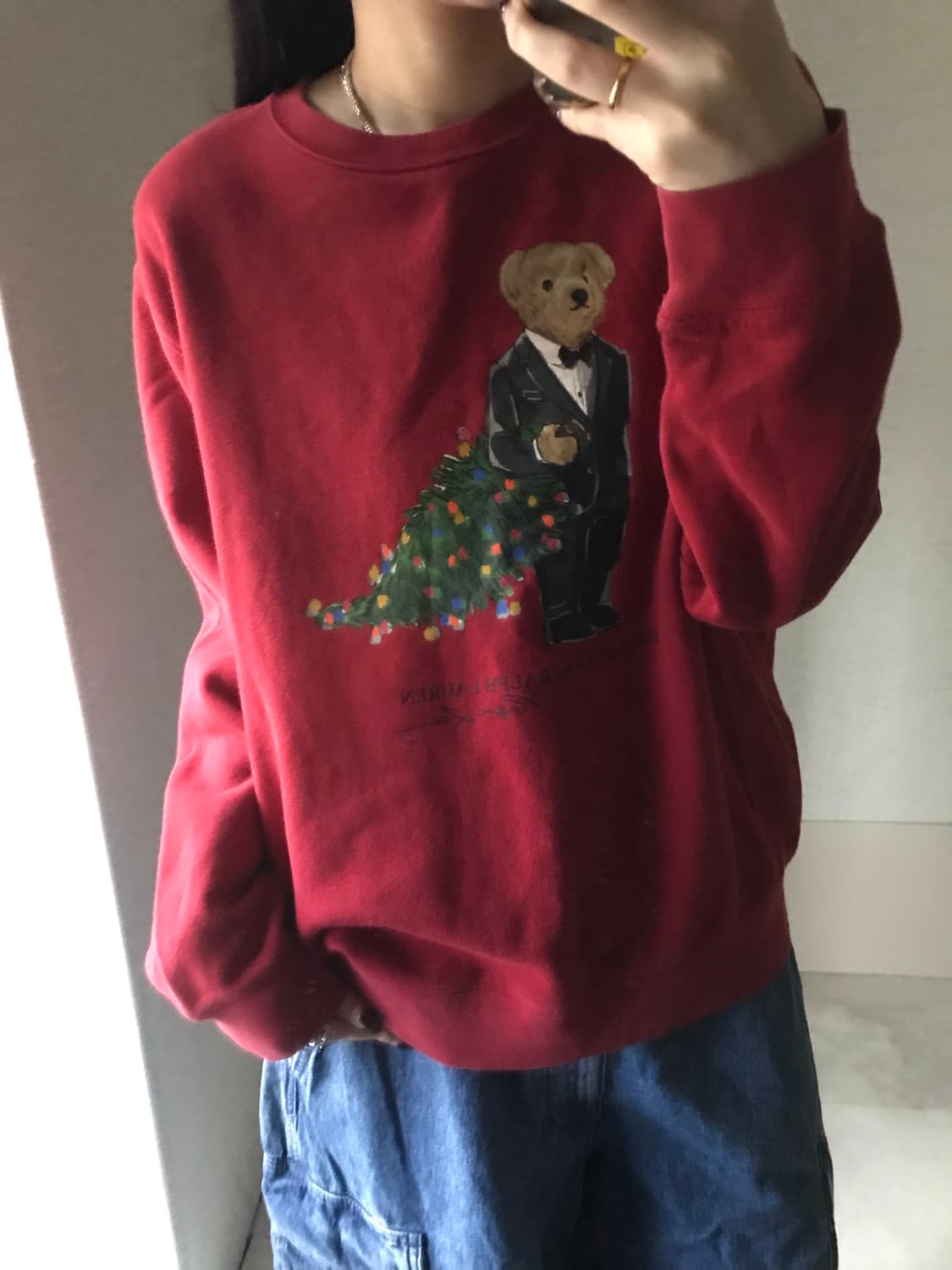 폴로 크리스마스 신사베어 맨투맨 상품이미지1