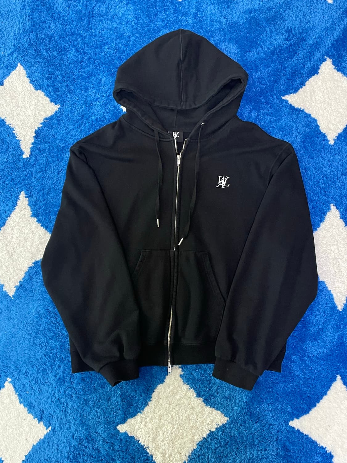 우알롱 블랙 후드집업 M 상품이미지4