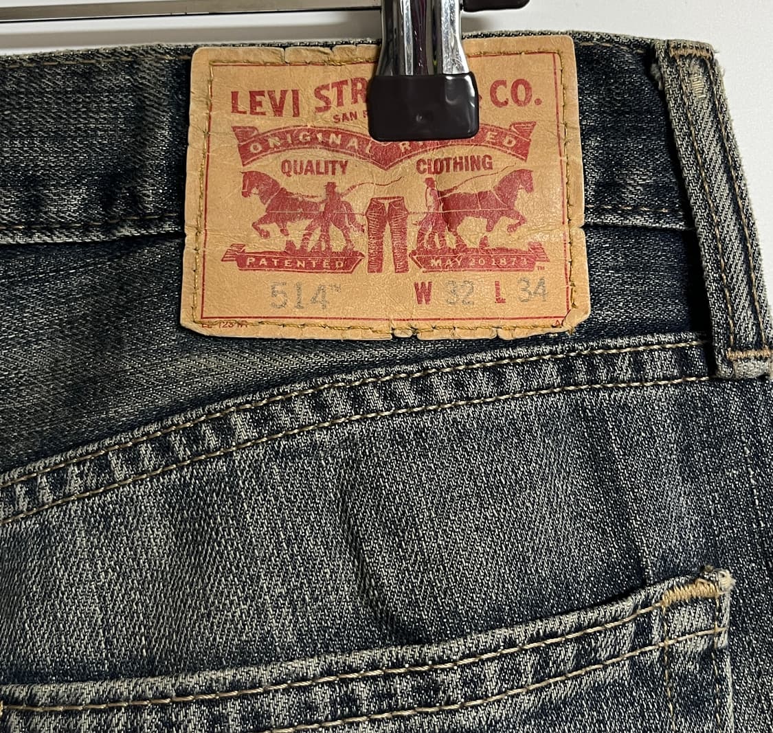 리바이스 514 세미와이드 워싱 데님 팬츠 청바지 32 상품이미지8