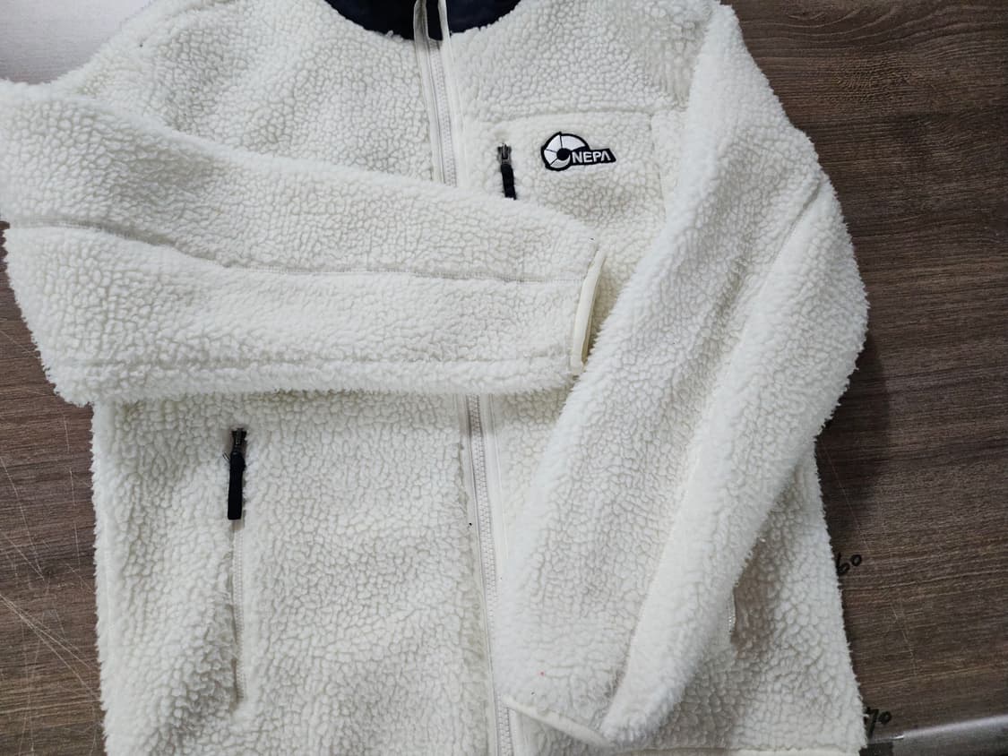 네파 아이보리 뽀글이 플리스 자켓  90  XS 상품이미지2