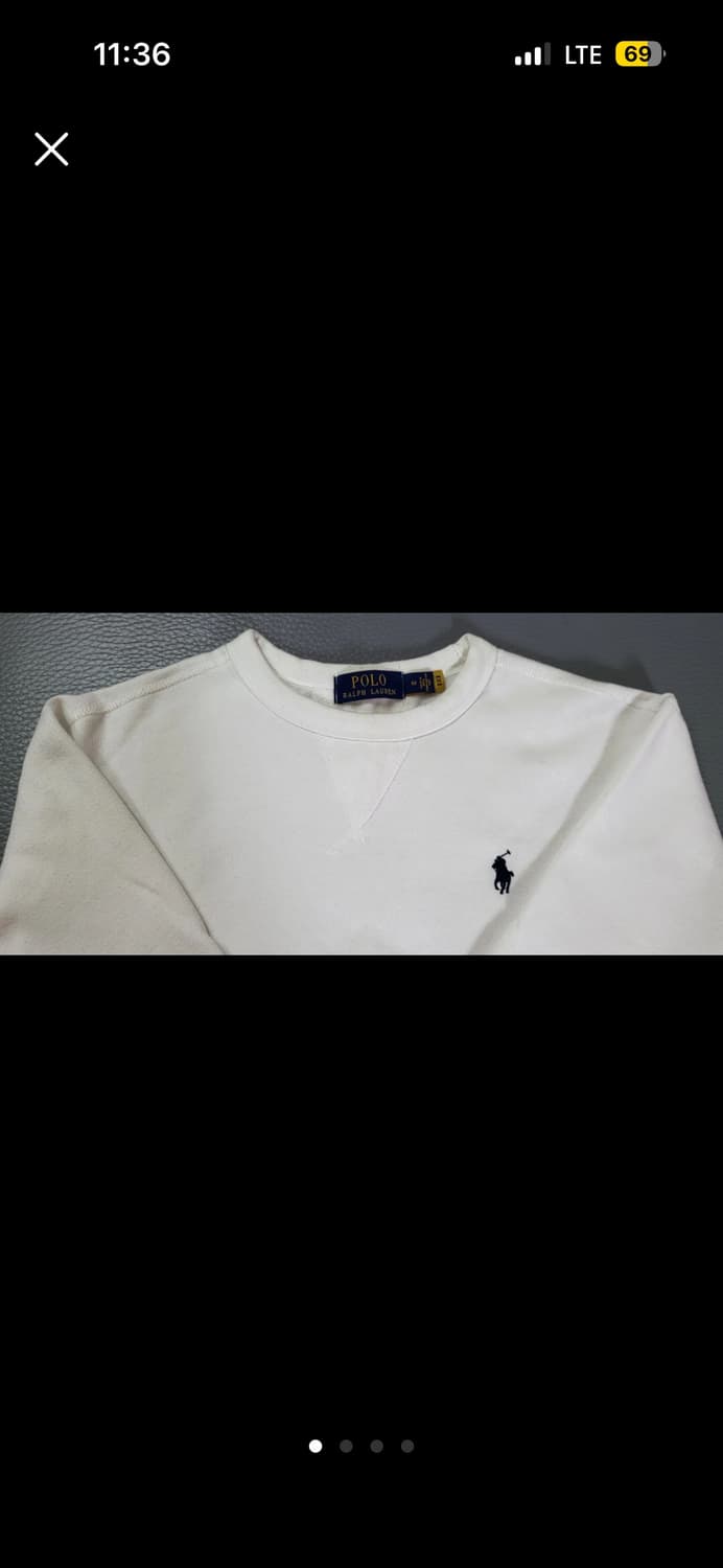 폴로 랄프로렌 화이트 맨투맨m 상품이미지1