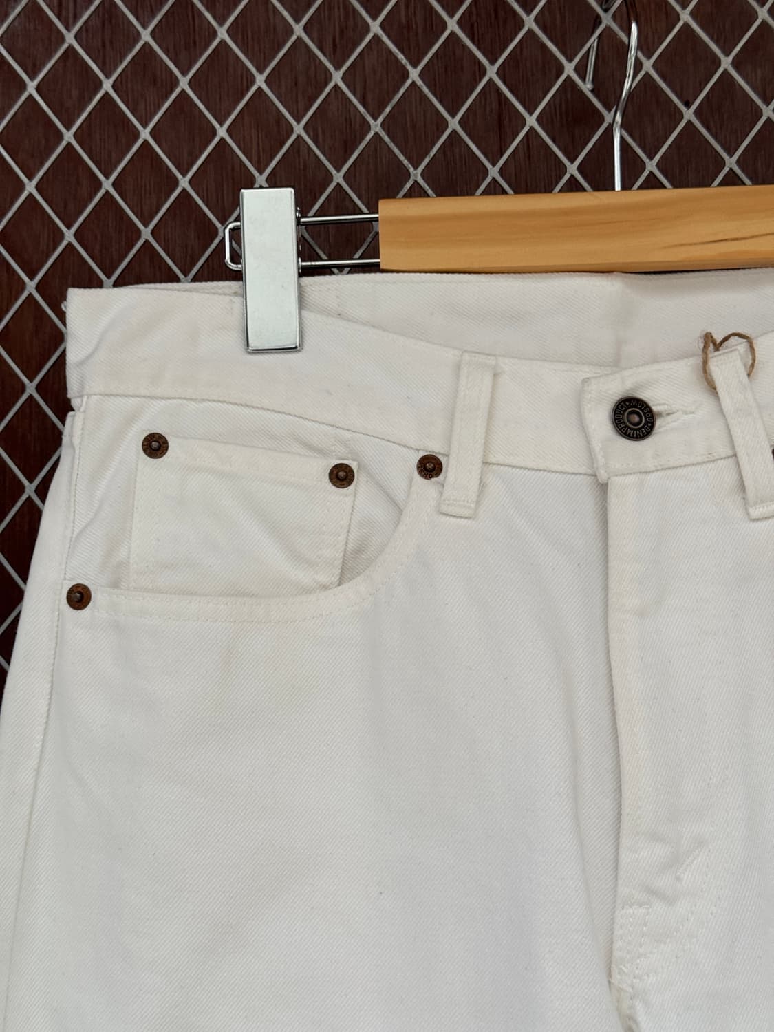 오어슬로우 107 화이트 데님팬츠 30 상품이미지2