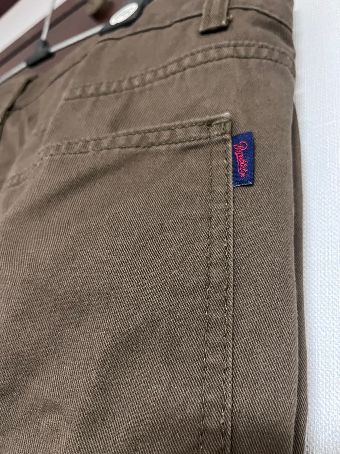 비에스레빗 미드90 배기 코튼 팬츠 다크 카키 상품이미지6