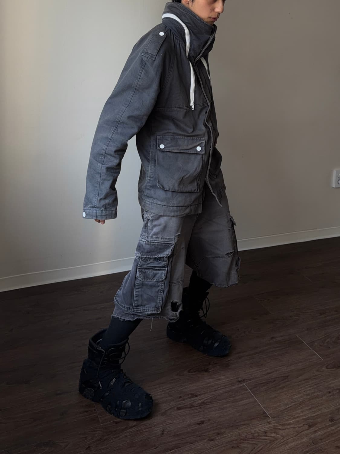 Abercrombie & fitch 디스트레스 카고 쇼츠 상품이미지3