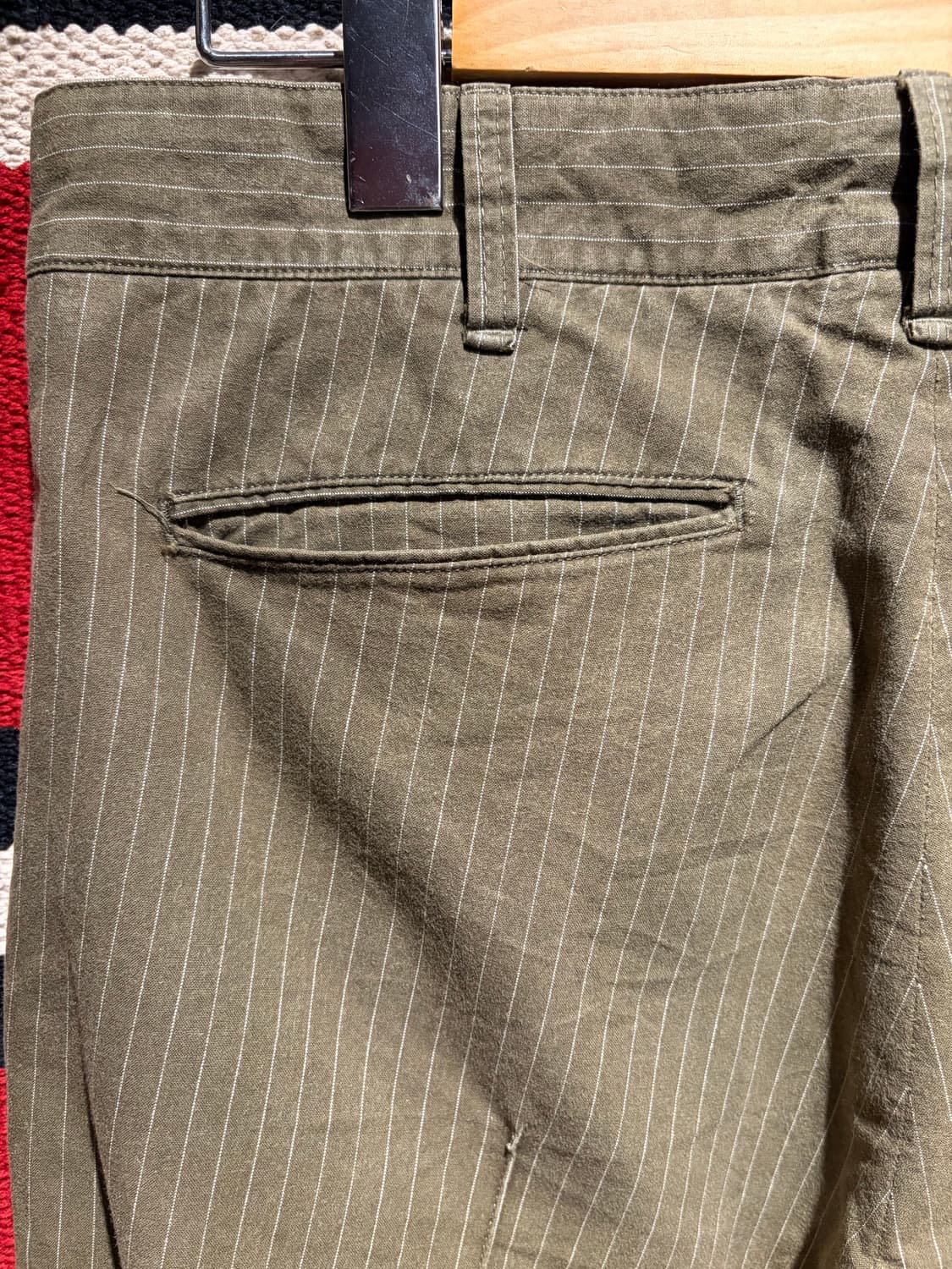 Olive stripe chino pants / 올리브 스트라이프 치노 상품이미지5
