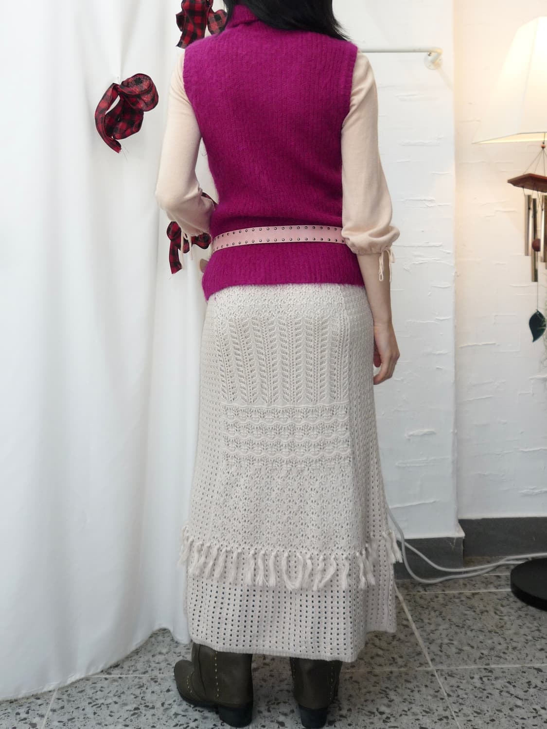 Fringe maxi long skirt 상품이미지2