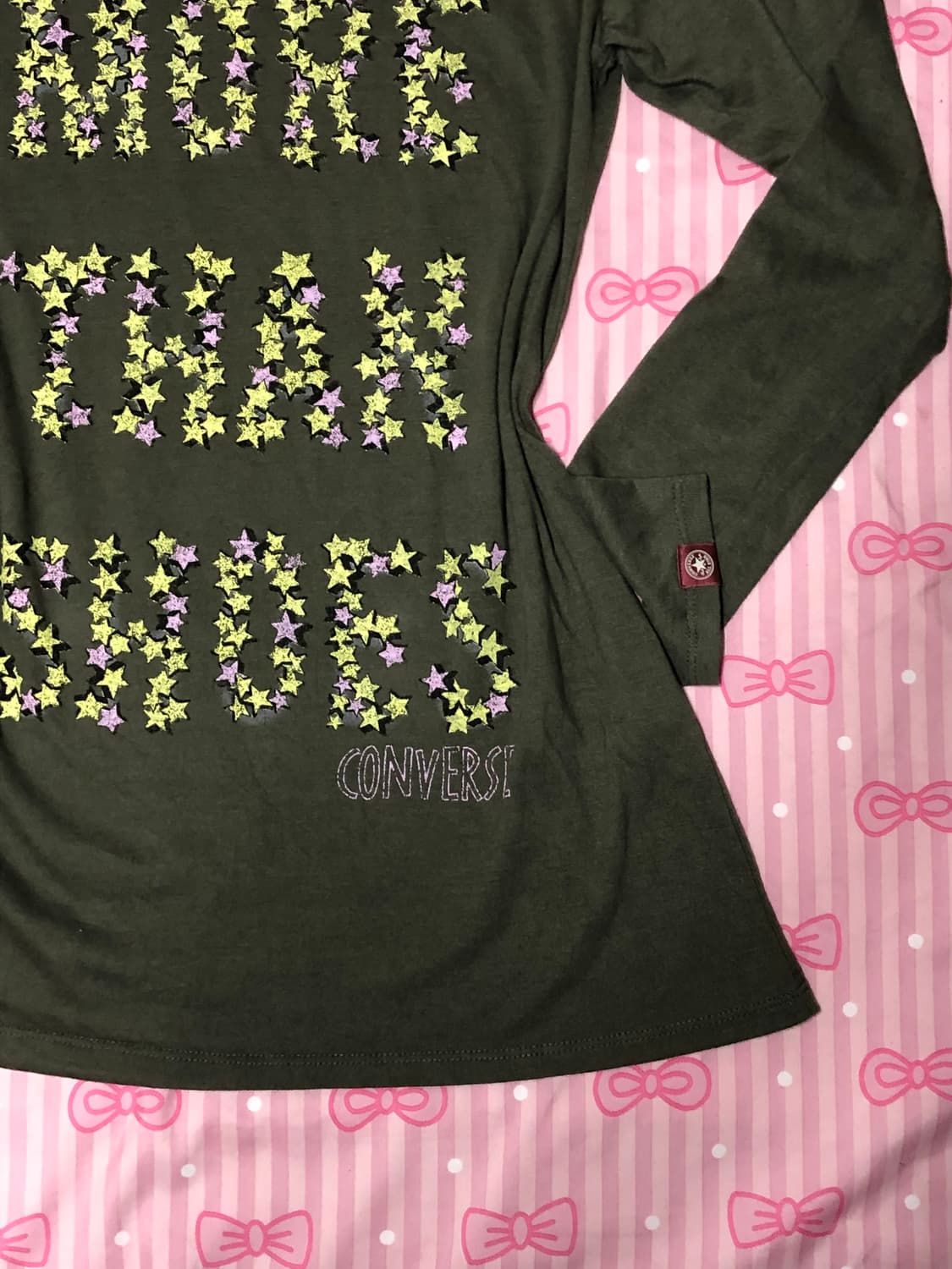 컨버스 카키 별 슬리브 상품이미지2