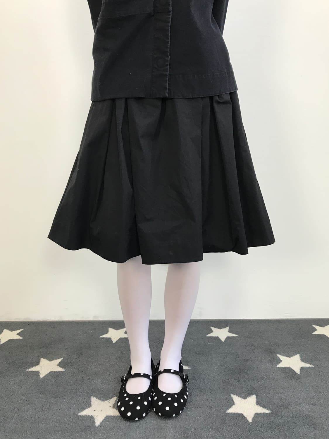 'COS' Black Elastic Waist A-Line Skirt 상품이미지1