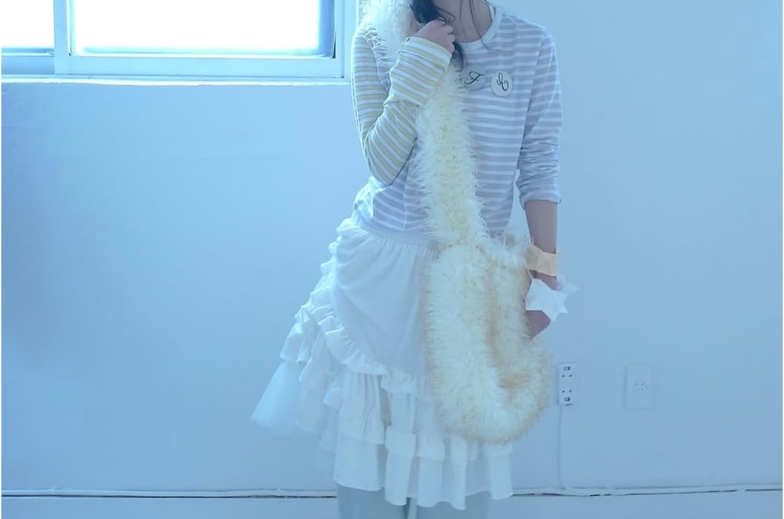 샵페어리 스트라이프 티셔츠 롱슬리브 라벤더 상품이미지2