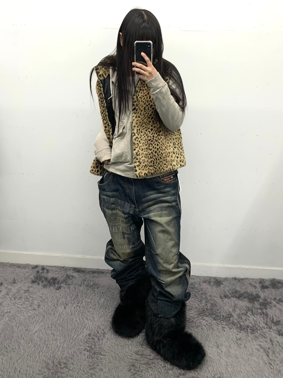 Fubu 레터링 오버핏 데님  상품이미지4