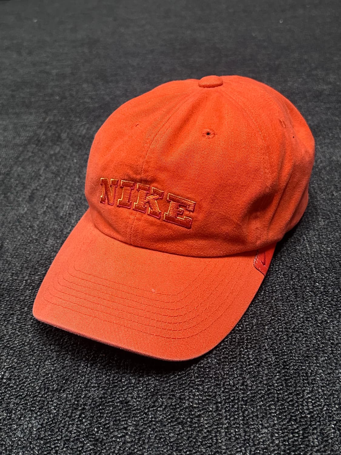 90s 빈티지 나이키 볼캡  NIKE 자수 로고 오렌지 캡 상품이미지1