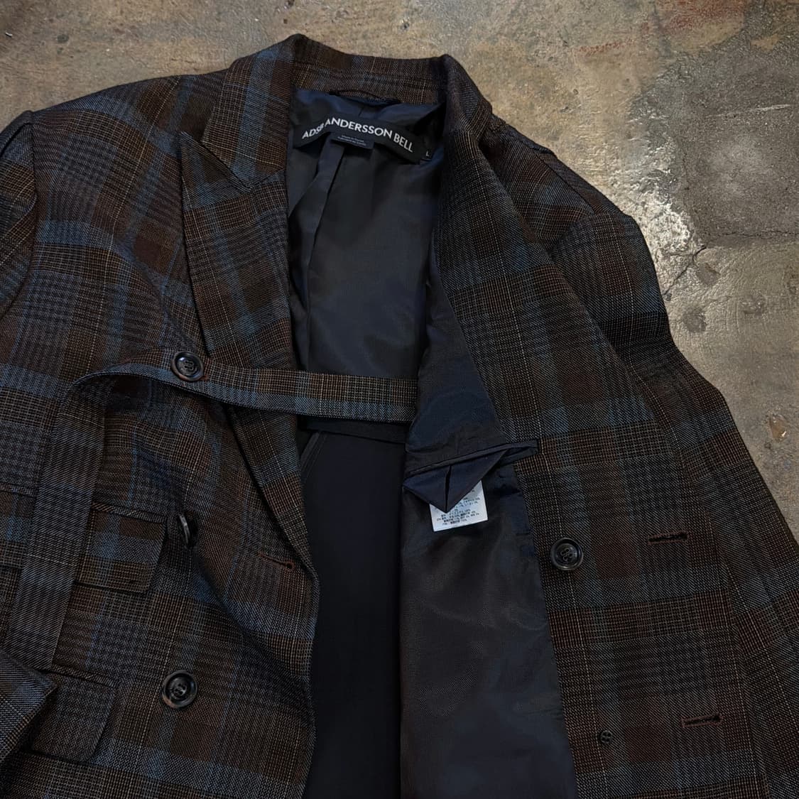 앤더슨벨 소이 체크 더블자켓 상품이미지8