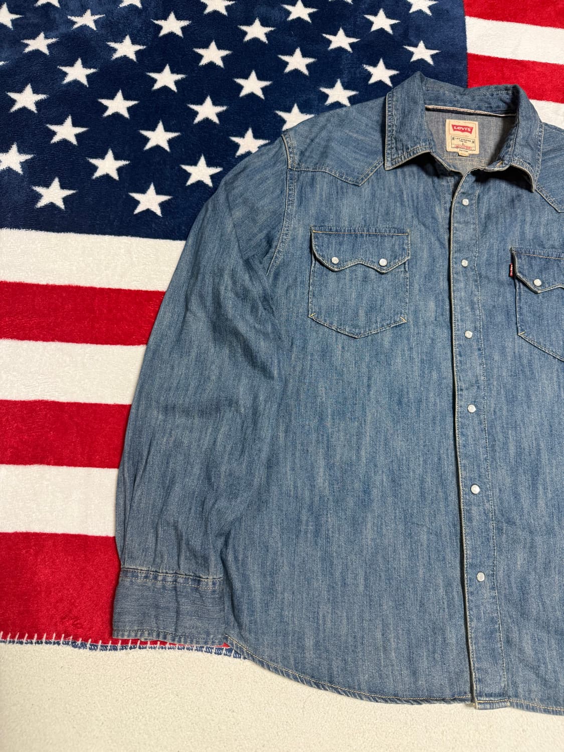 리바이스 웨스턴데님셔츠 levis western shirt 다크인디고 상품이미지2
