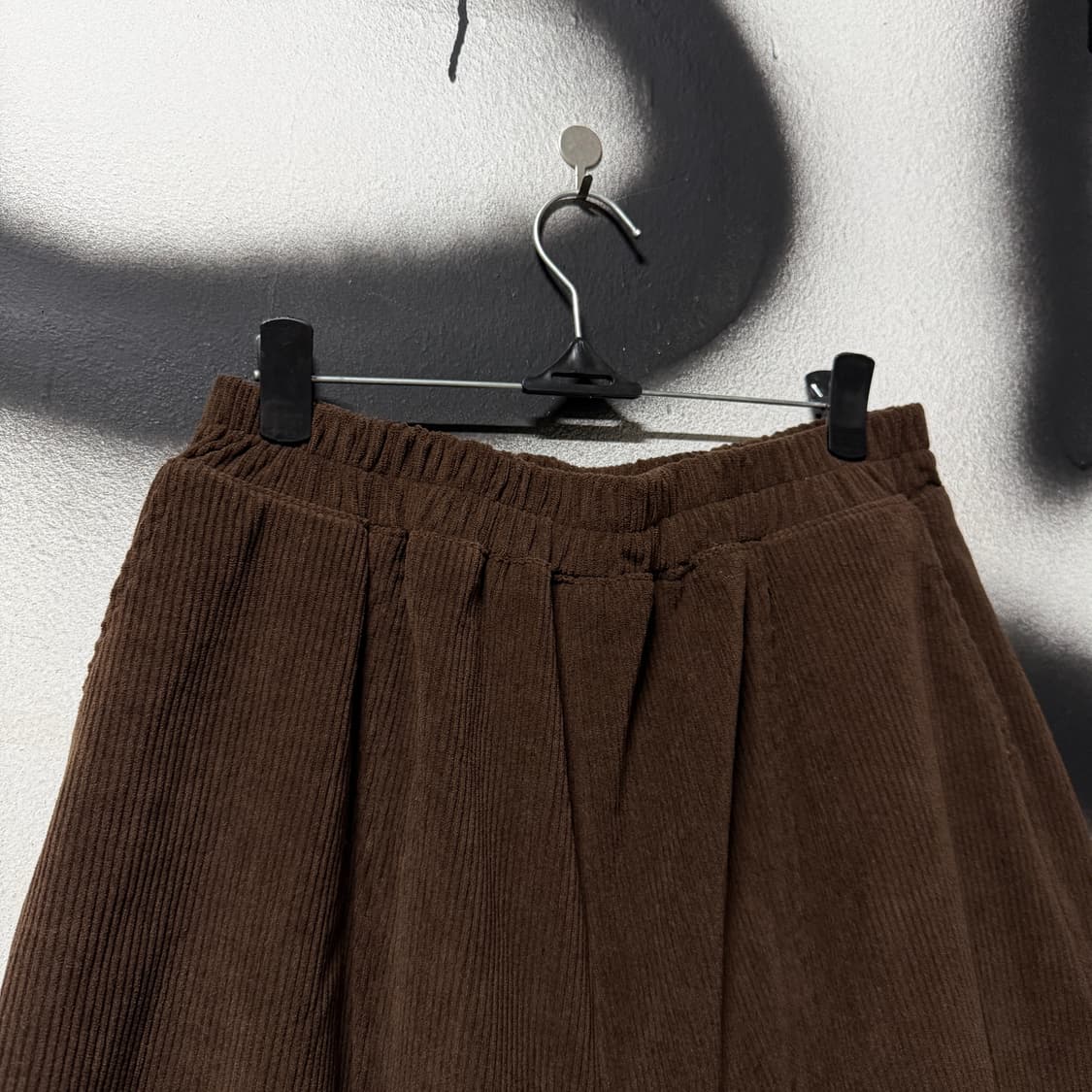 VTG 빈티지 딥 브라운 코듀로이 골덴 셔링 디테일 벌룬 와이드 팬츠 상품이미지3