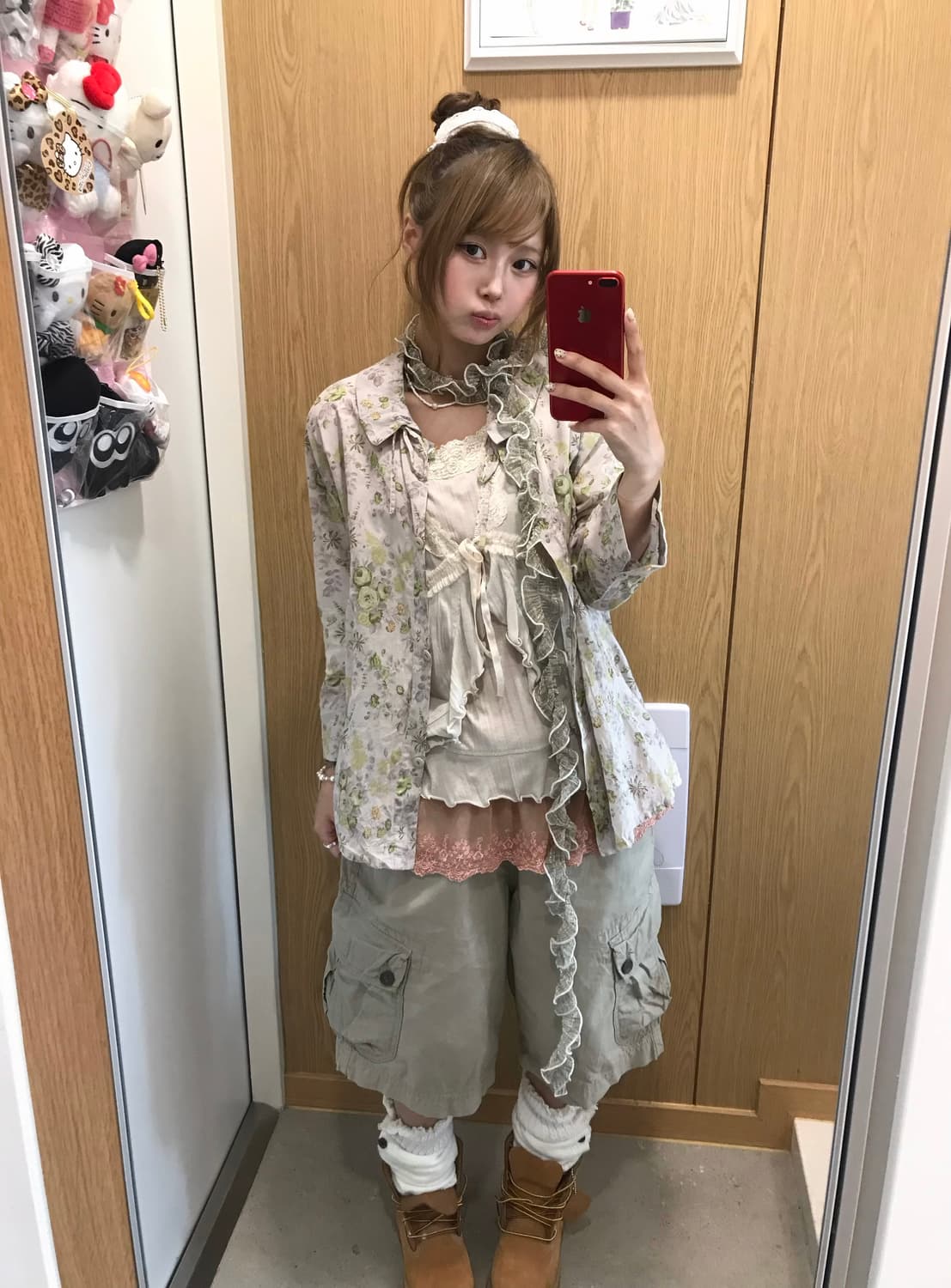 아오이유우 하구미 모리걸 카고 하프팬츠 코디세트 상품이미지1