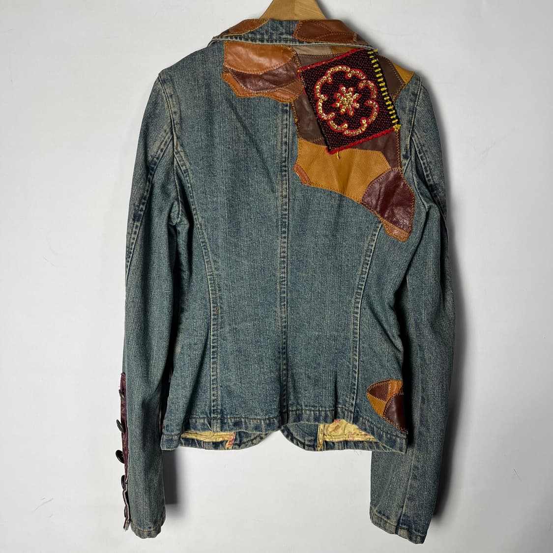 [JPN] 재팬 핸드메이드 레더 패치워크 데님자켓 상품이미지2