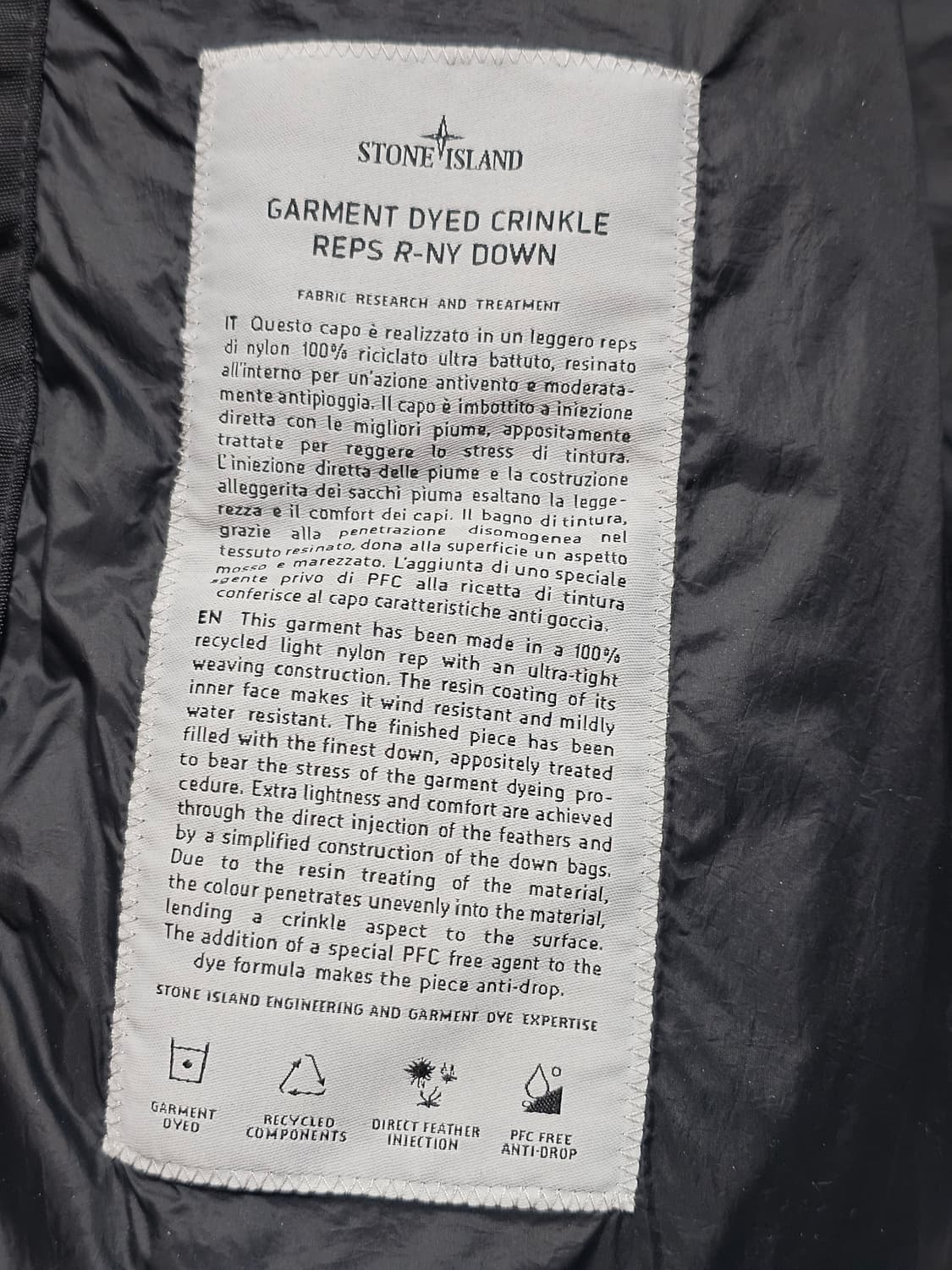 스톤아일랜드  크링클랩스 R-NY 다운 패딩 조끼 (새 상품) 상품이미지6